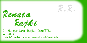 renata rajki business card